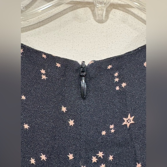 Reformation Star Galaxy Mini Dress Long Sleeve Black Sz 2 - Picture 5 of 8